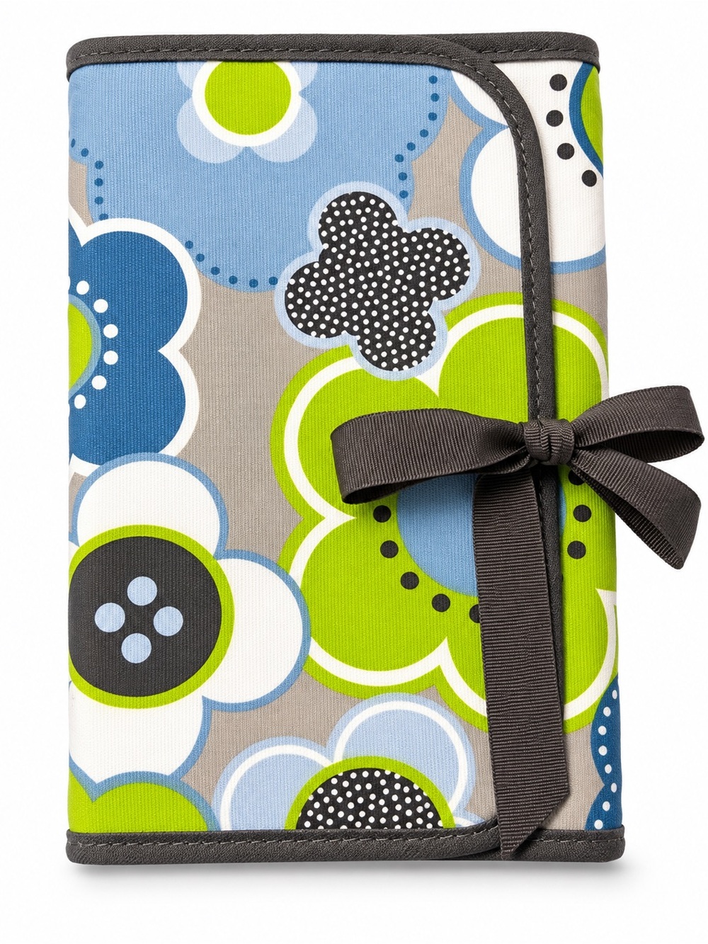 Thirty-One Fold & Go Organizer Notepad Holder Blue Green Floral